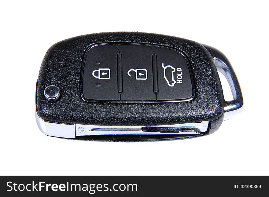 Car key isolated on white background. Car key isolated on white background