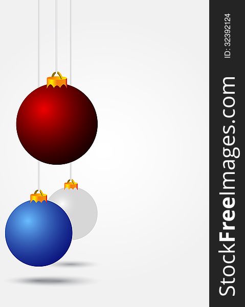 Various colour christmas balls