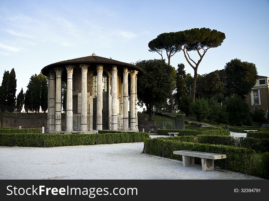 View Of The Temple Of Hercules In Rome