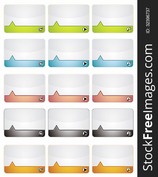 Colored information banners, webdesign templates