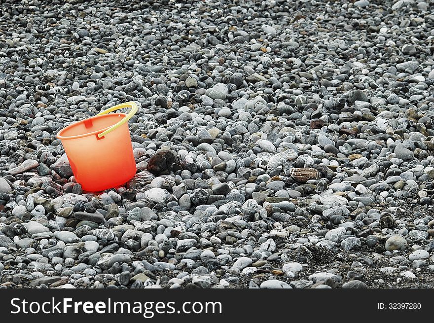 Bucket on the beach