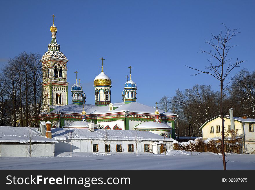 St. Nicholas Church, the Church of St. Nicholas the Wonderworker. In the decoration were used the motives of Russian architecture of the XVII century. St. Nicholas Church, the Church of St. Nicholas the Wonderworker. In the decoration were used the motives of Russian architecture of the XVII century.