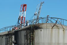 Two Oil Tanks Royalty Free Stock Photos Two Oil Tanks Royalty Free Stock Photos