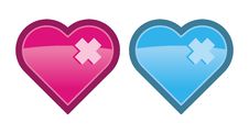 Two Vector Hearts Royalty Free Stock Photos Two Vector Hearts Royalty Free Stock Photos