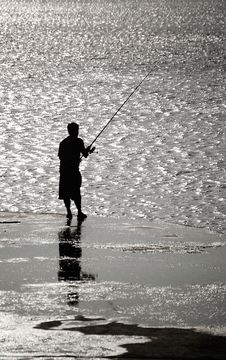 Fishing In A Sunny Day Stock Images Fishing In A Sunny Day Stock Images