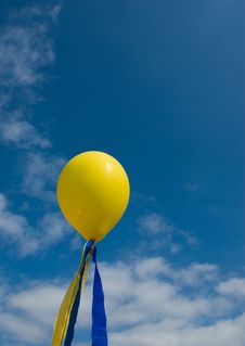 Yellow Balloon Stock Photo