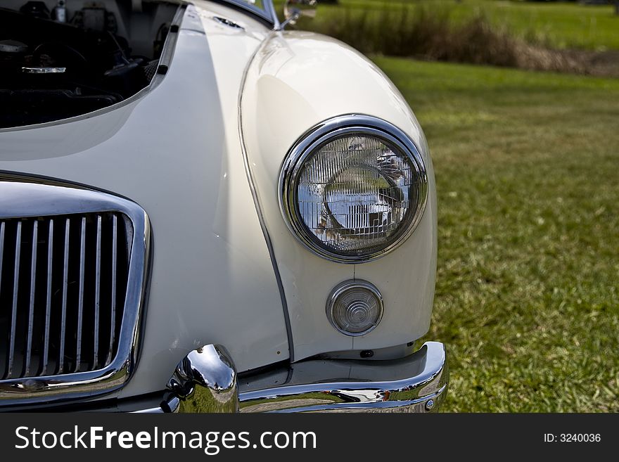 Car on display in an auto show