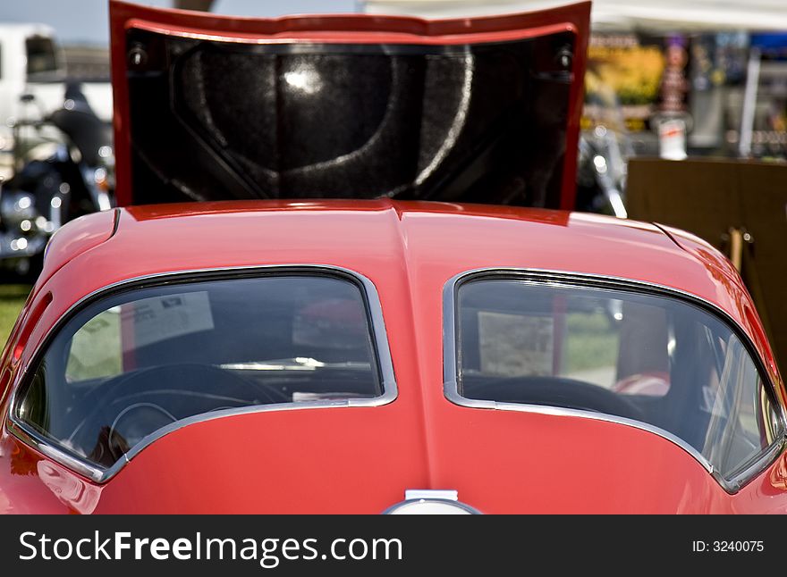 Car on display in an auto show