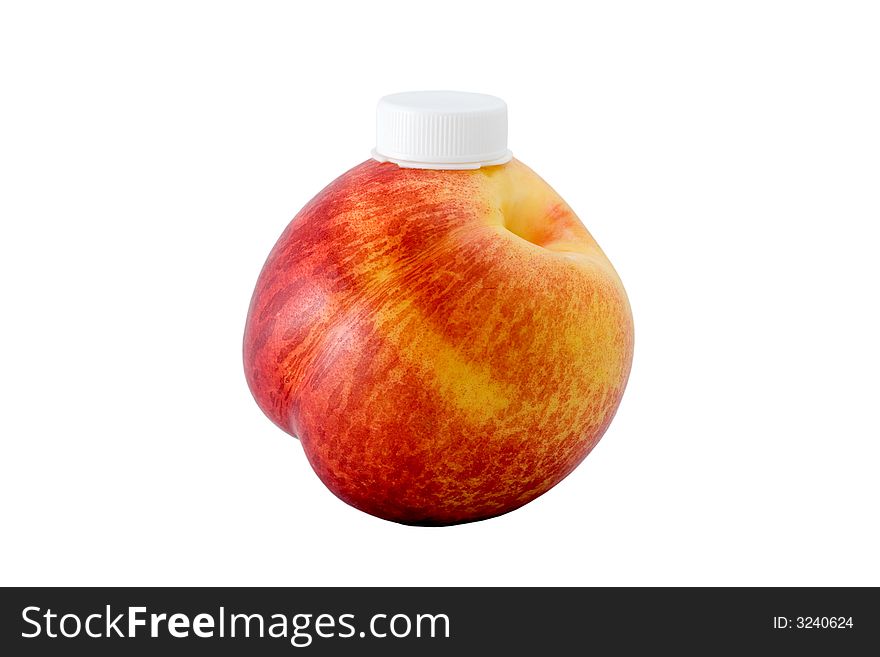 Peach juice in natural packing