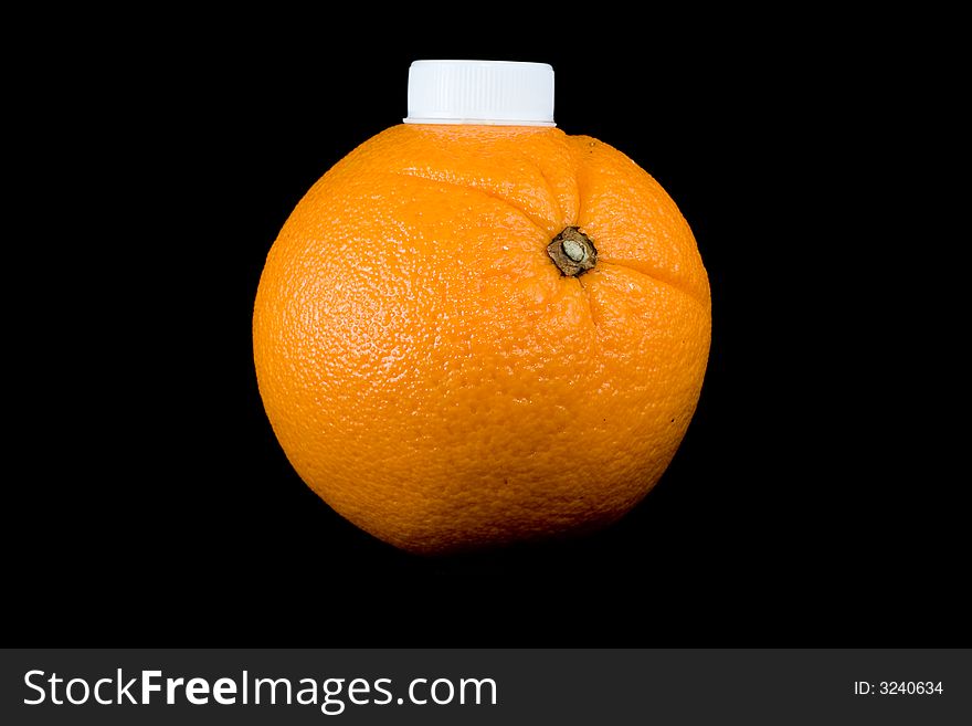 Orange juice in natural packing