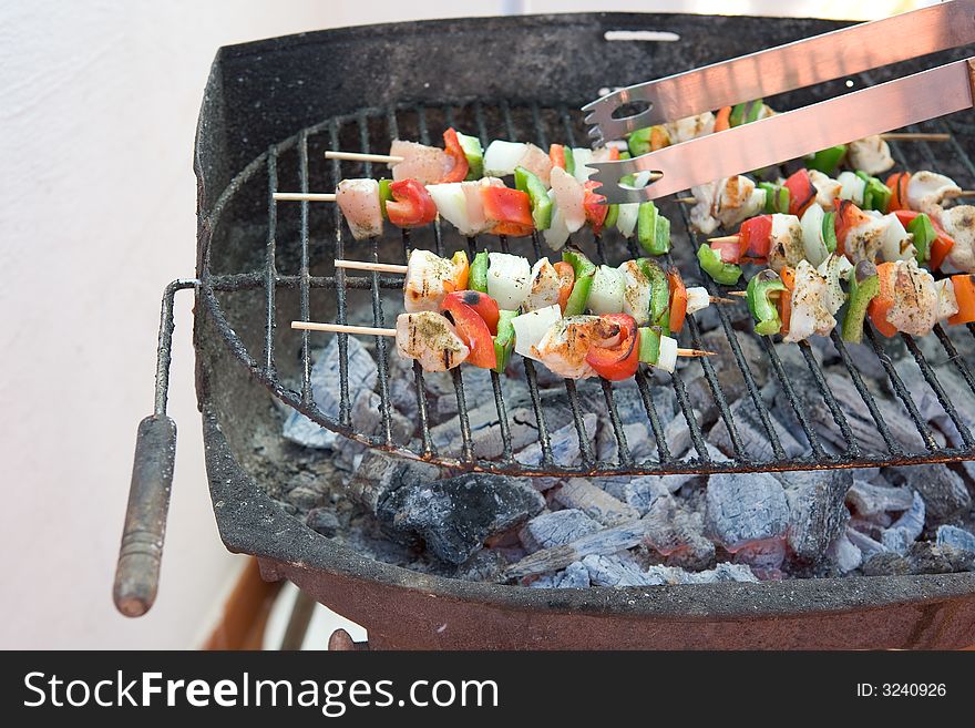 Cooking on a barbecue grill