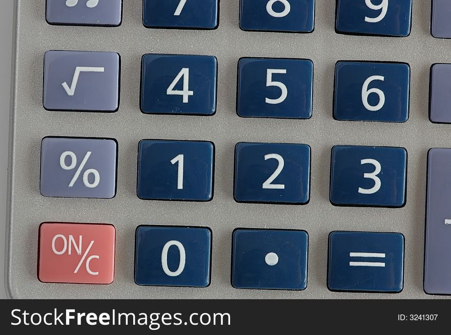 Close up  buttons of calculator