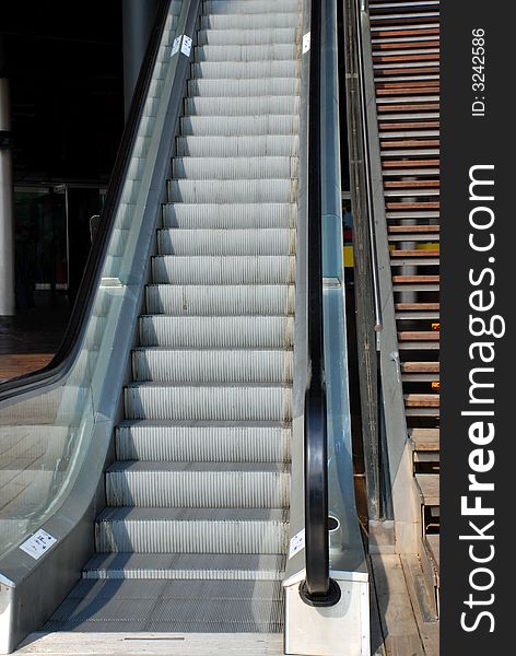 Escalator in the trade centre
