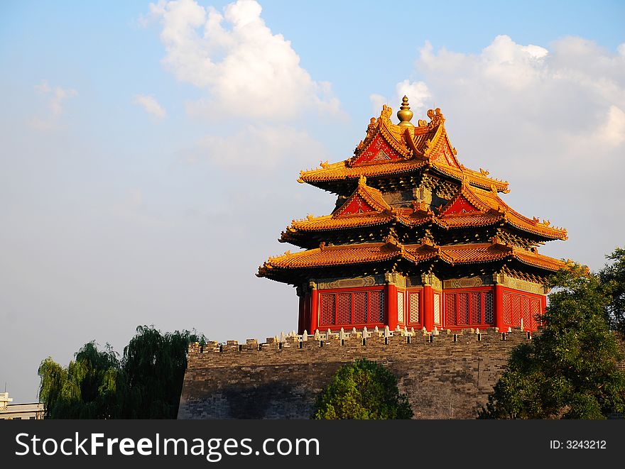 A turret tower of the Forbidden City built in Qing dynasty.