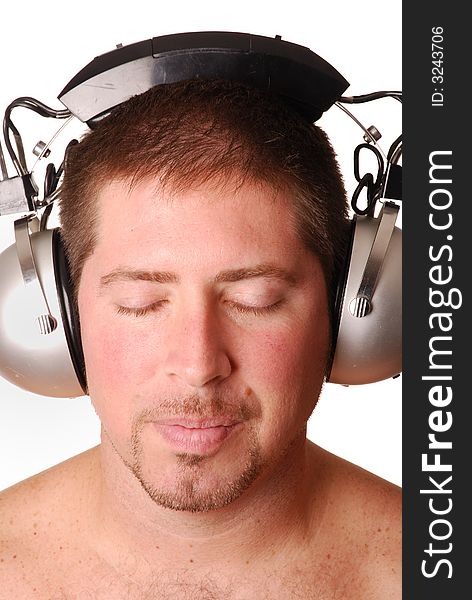 Man With Vintage Headphones