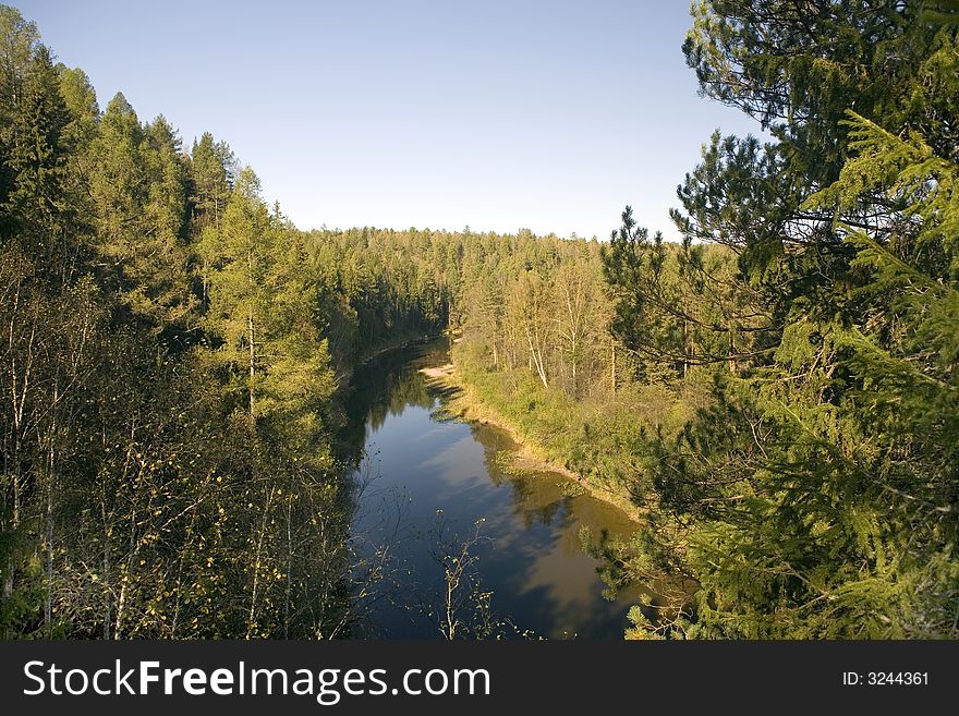 National reserve Deer Streams The river Serga