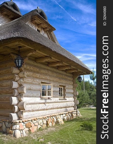 Wood house in poland in mountain