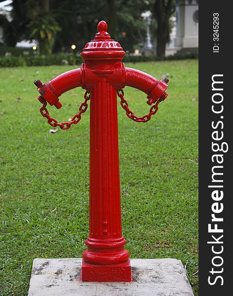 A differently shaped hydrant in Singapore. A differently shaped hydrant in Singapore