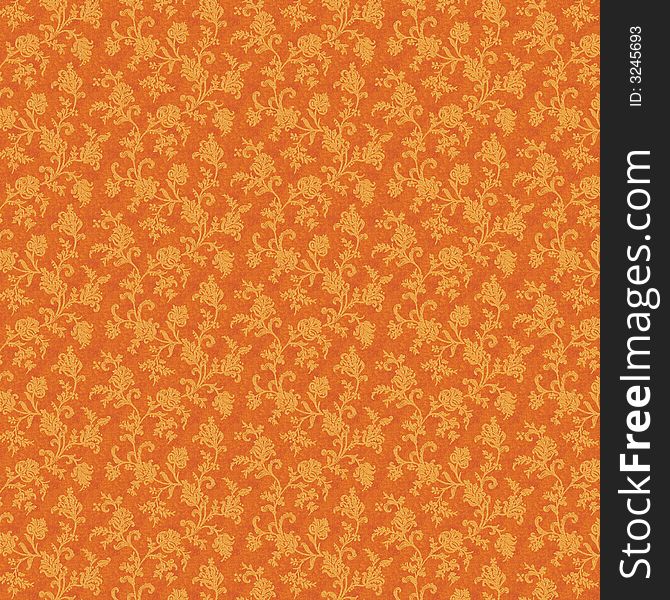 detailed floral background in orange