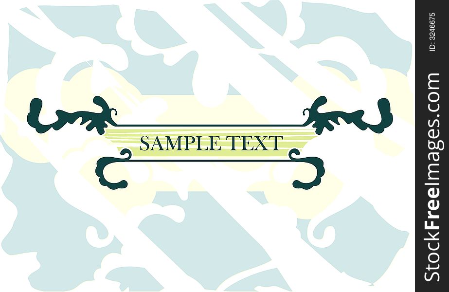 Vector grunge floral frame - size and color can be changed