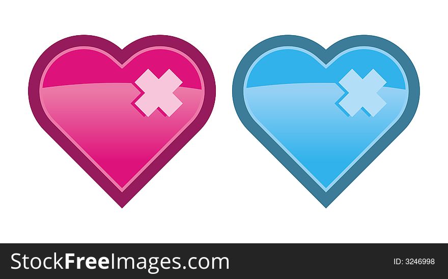 Two Vector Hearts