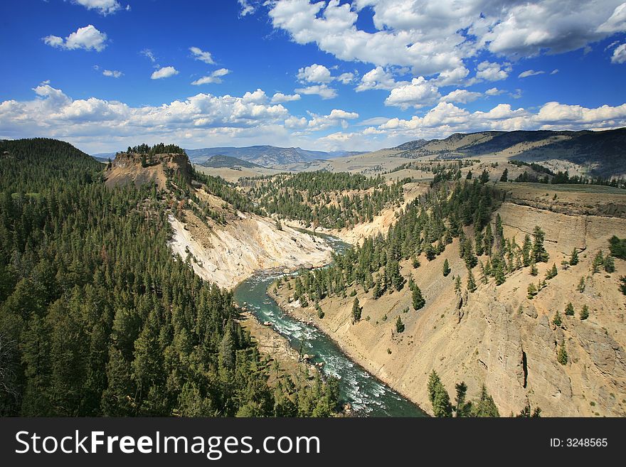 Black canyon in yellowstone, near tower region of yellowstone