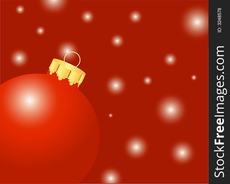 Vector illustration of the red christmas ball. Vector illustration of the red christmas ball