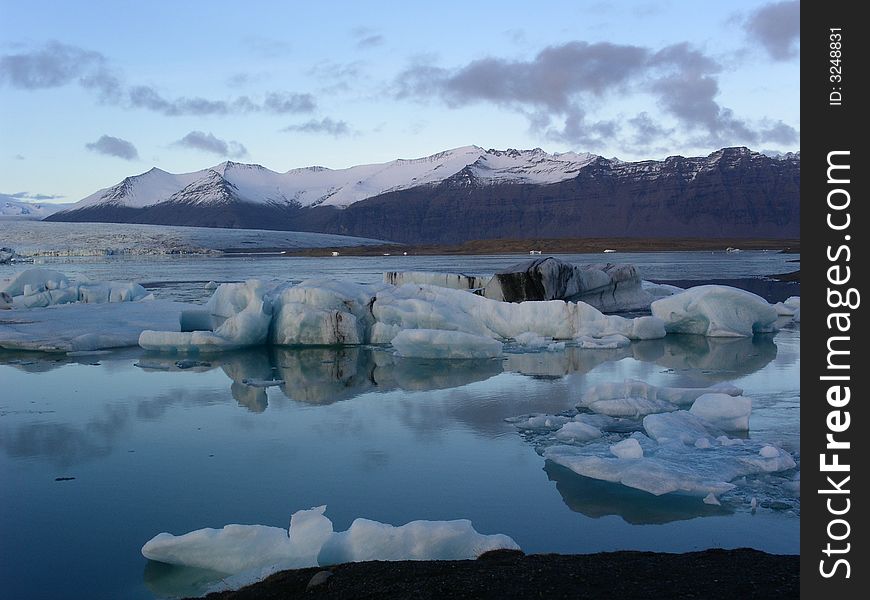 Jokursarlon lagoon, south part of Iceland. Jokursarlon lagoon, south part of Iceland