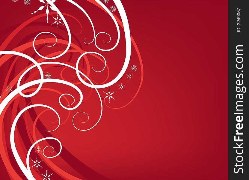 Abstract christmas background with waves. Abstract christmas background with waves