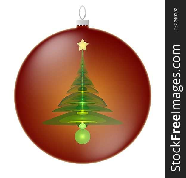 Christmas Ornament illustration isolated on white background for easy selection