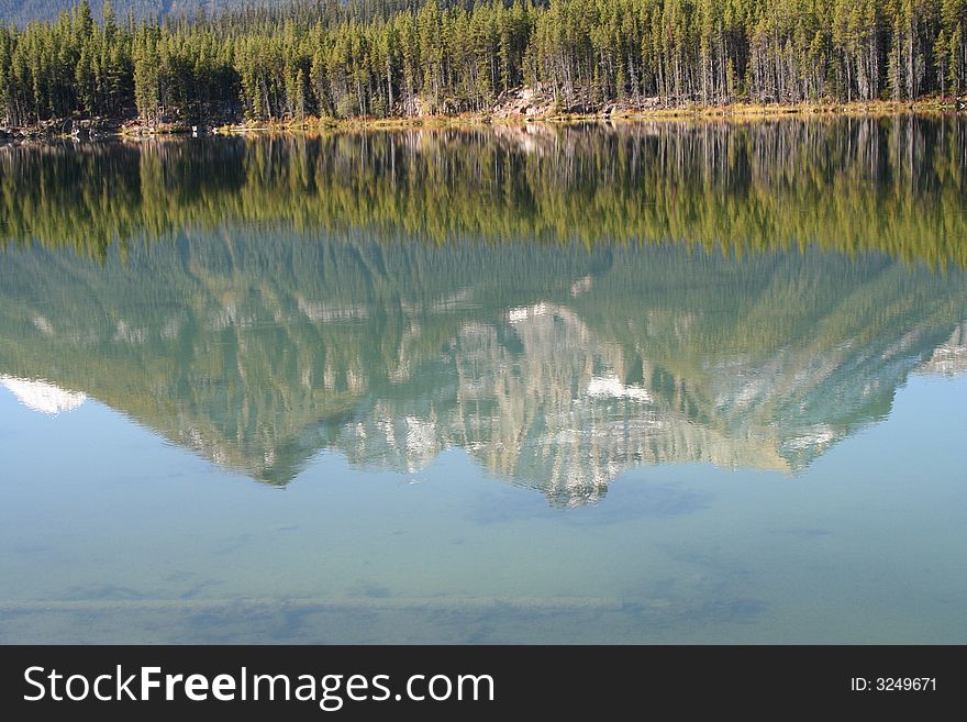 Reflection Of Rocky Mountains