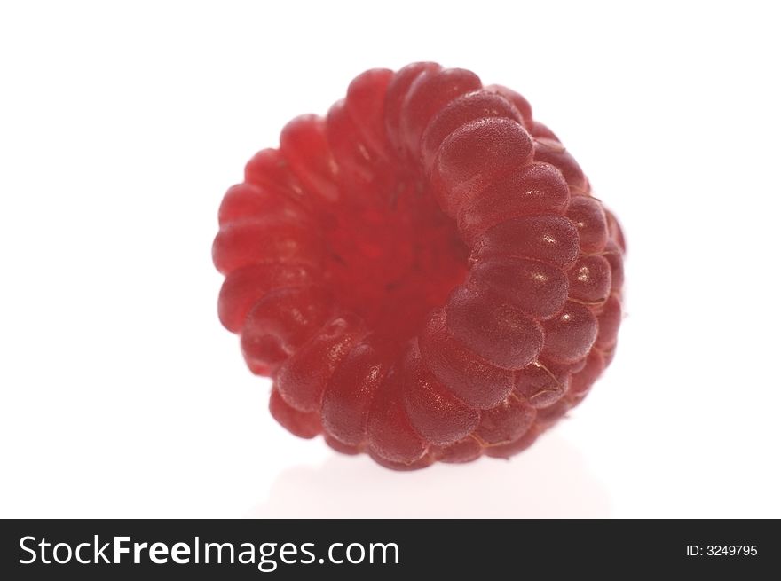 Sweet raspberry isolated on the white background