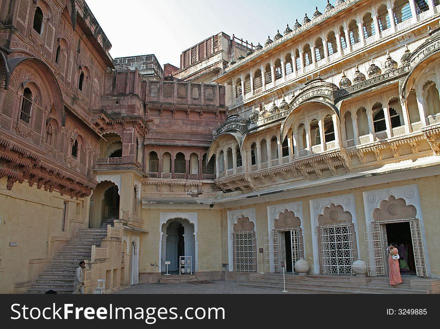 Harem quarters in old fort in India