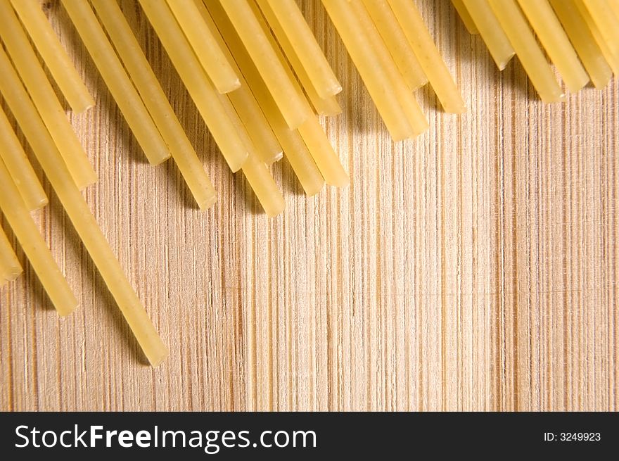 Uncooked italian pasta. abstract. spaghetti