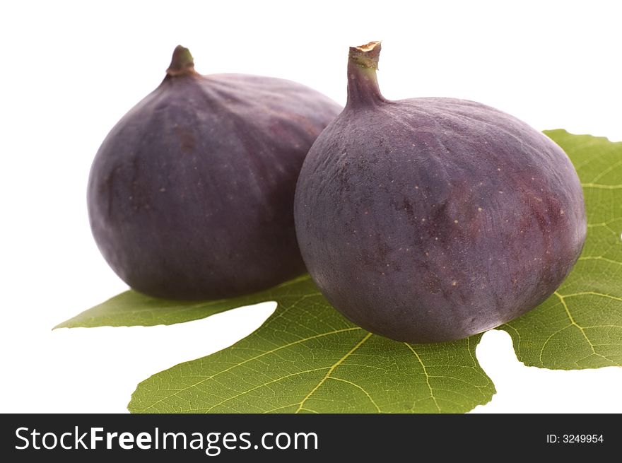 Figs isolated on the white background. fresh fruits