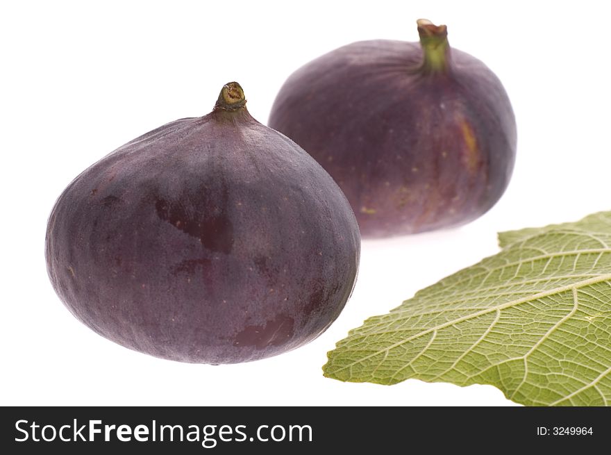 Figs isolated on the white background. fresh fruits