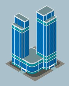 Isometric Building Royalty Free Stock Photography Isometric Building Royalty Free Stock Photography
