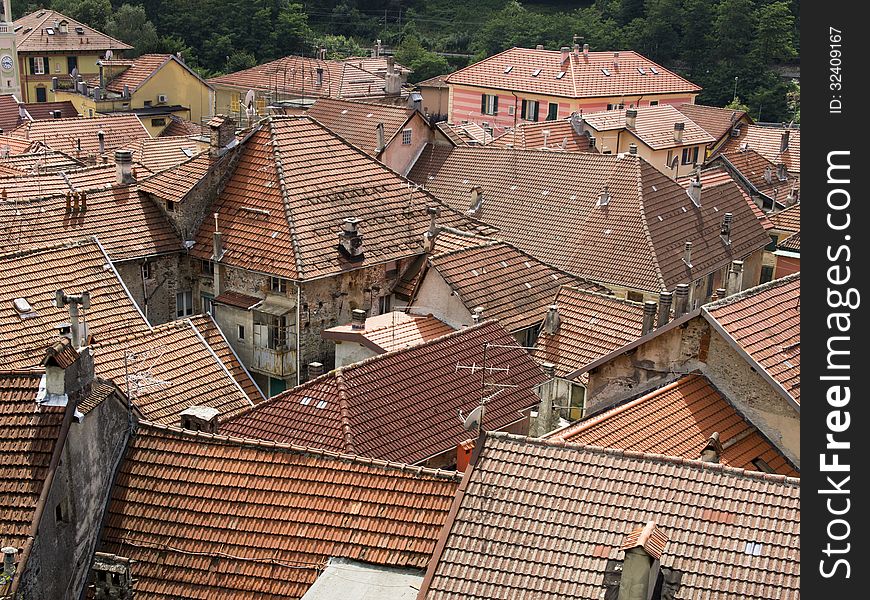 View on the roofs of an Italian town