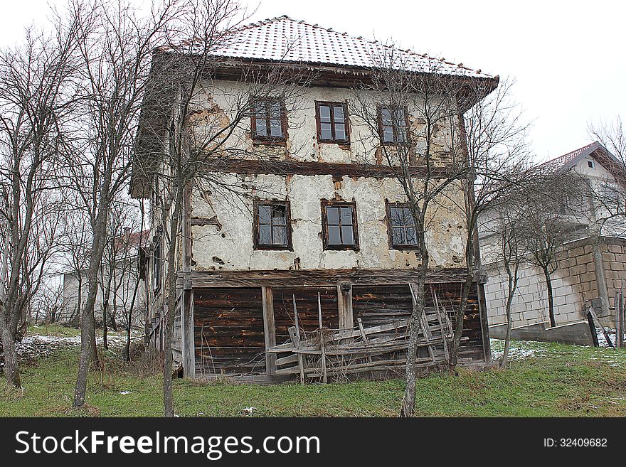 19st Muslims wood house in Bosnia Balkans Ottoman arihtecture. 19st Muslims wood house in Bosnia Balkans Ottoman arihtecture