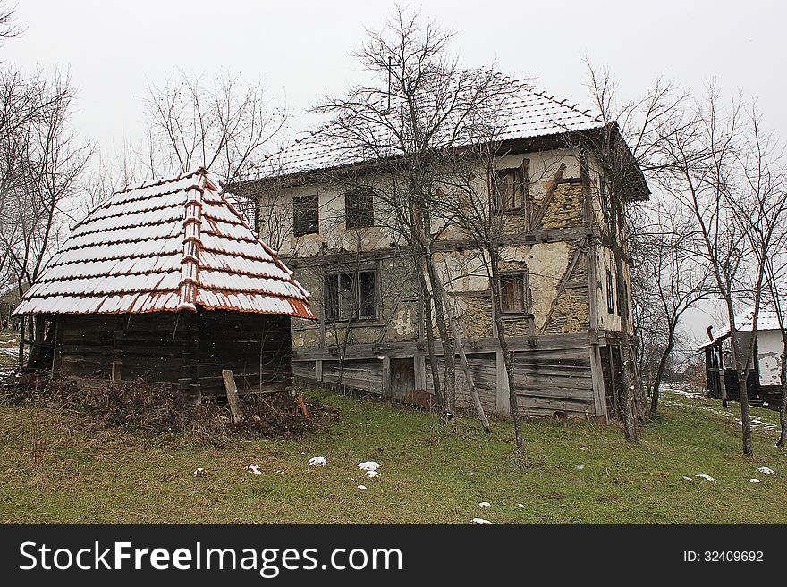 19st Muslims wood house in Bosnia Balkans Ottoman arihtecture. 19st Muslims wood house in Bosnia Balkans Ottoman arihtecture