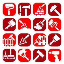 Color Construction And Repair Icons Stock Image Color Construction And Repair Icons Stock Image
