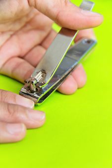 Hand Manicure With Nail Clipper Royalty Free Stock Photos Hand Manicure With Nail Clipper Royalty Free Stock Photos