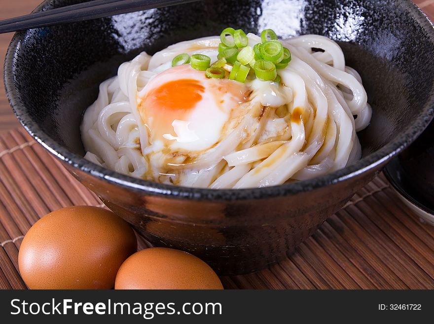 Japanese Cuisine - Udon (thick wheat noodles). Japanese Cuisine - Udon (thick wheat noodles)