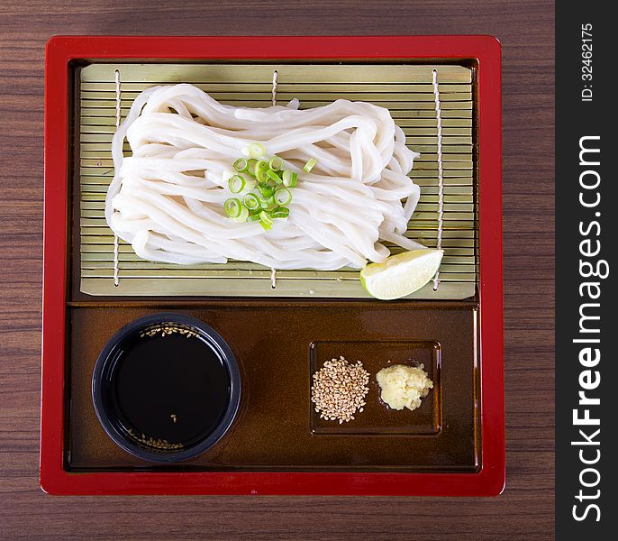 Japanese Cuisine - Udon (thick wheat noodles). Japanese Cuisine - Udon (thick wheat noodles)