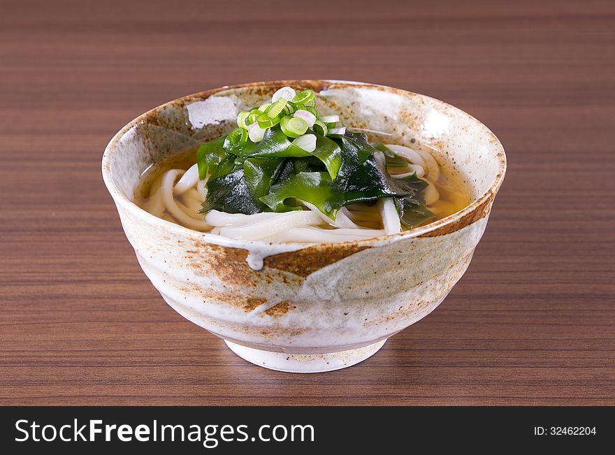 Japanese Cuisine - Udon (thick wheat noodles). Japanese Cuisine - Udon (thick wheat noodles)