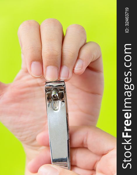 Image of cutting your fingernails concept