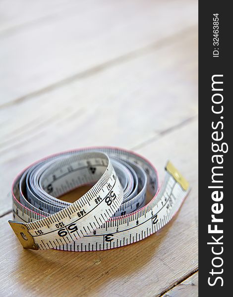 Close up of tape measure