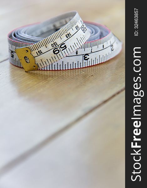 Close up of tape measure