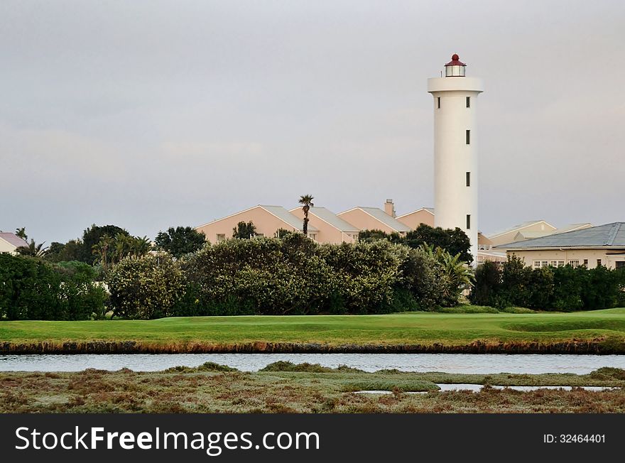 Landscape with Milnerton Lighthouse in the morning. Landscape with Milnerton Lighthouse in the morning