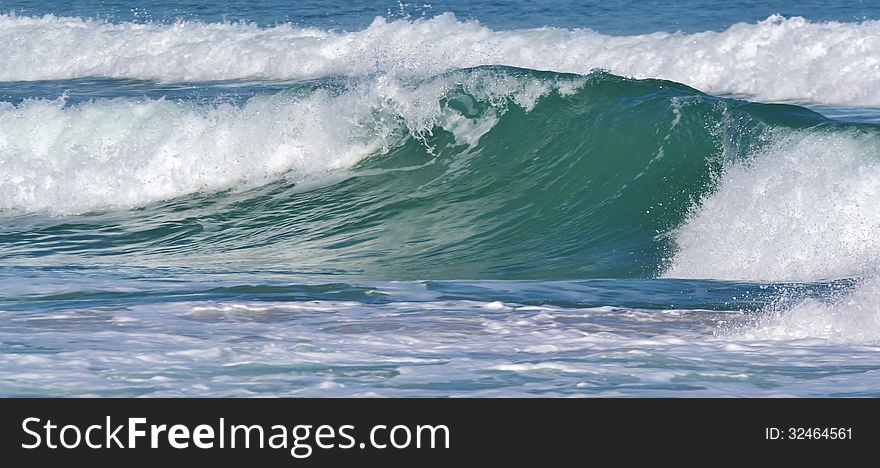 Seascape with waves in the atlantic ocean. Seascape with waves in the atlantic ocean